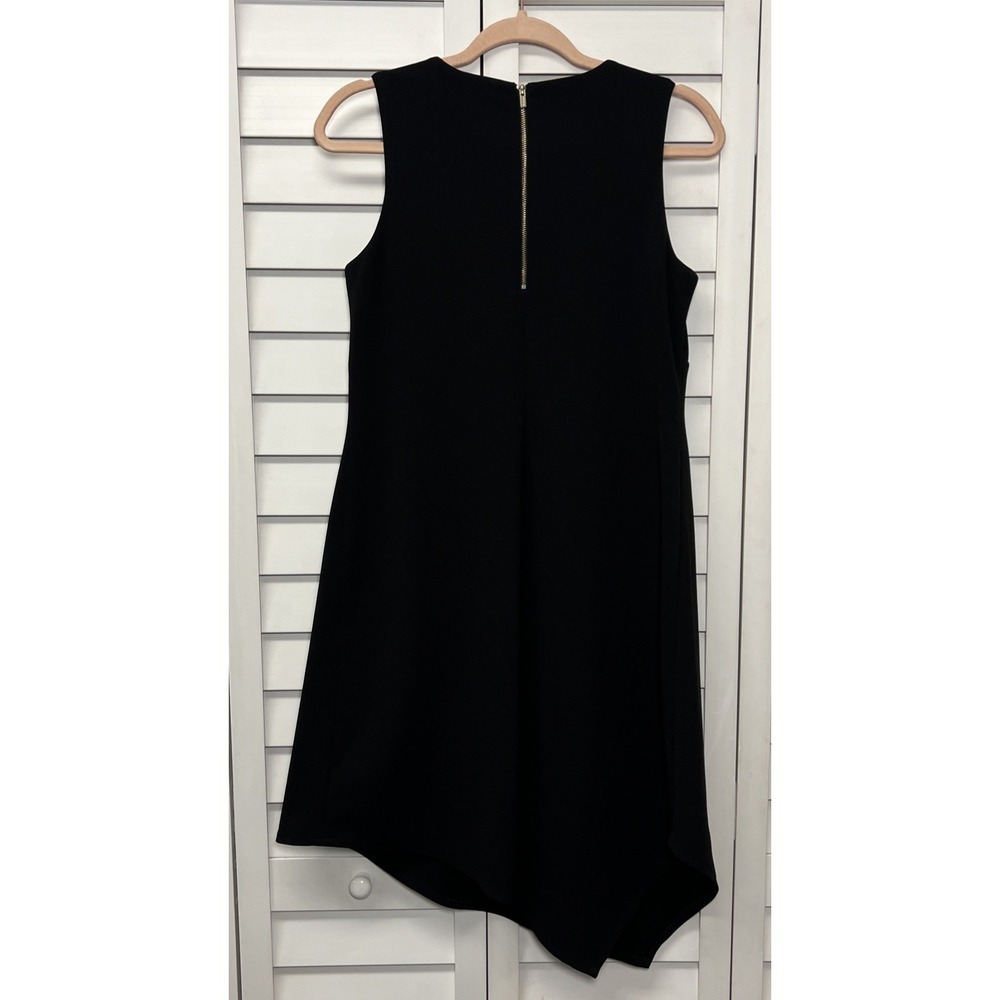Calvin Klein Asymmetrical Sleeveless Shift Stretch Dress Career Size 8 Black - Picture 5 of 6